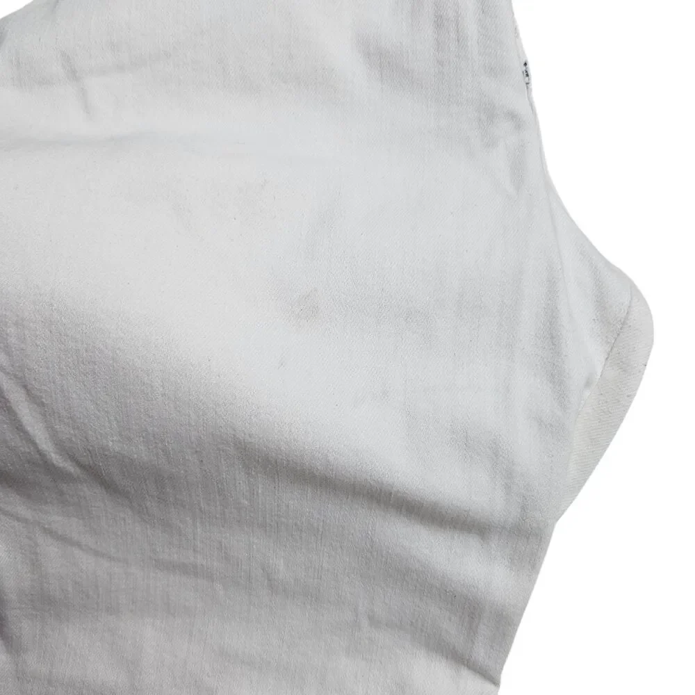 Anthropologie Pilcro Stet Floral Cutout Cropped Jeans Womens 32 White - Picture 7 of 11